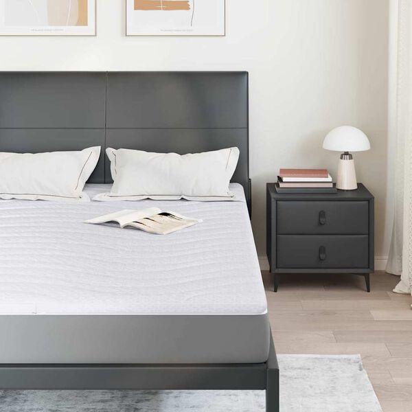 vidaXL Matracis Balts 140 x 200 x 5.5 cm Adīta auduma