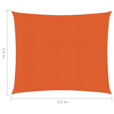 vidaXL saulessargs, 160 g/m², oranžs, 3,6x3,6 m, HDPE