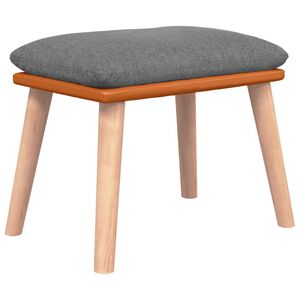 vidaXL kājsoliņ&scaron;, 45x29,5x35 cm, pelēks audums un mākslīgā āda