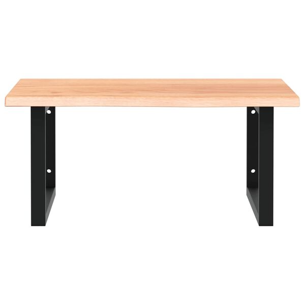 vidaXL izlietnes plaukts, stiprināms pie sienas, tērauds, ozola koks