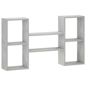 vidaXL Sienas plaukts Betona pelēks 102 x 17 x 59 cm
