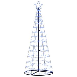vidaXL LED Ziemassvētku koks EKENAS 250 cm 390 LED Zils Tērauds Zila