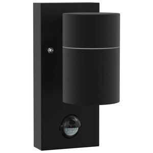 vidaXL Āra sienas gaisma Melna 6,5 x 10,5 x 16 cm