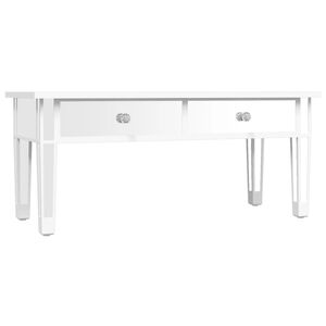 vidaXL spoguļa kafijas galdiņ&scaron;, 106x45x45cm, inženierijas koks, stikls