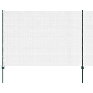 vidaXL Metināts žogs ar stabiem 10 x 1,6 m PVC pārklāts tērauds Zaļa