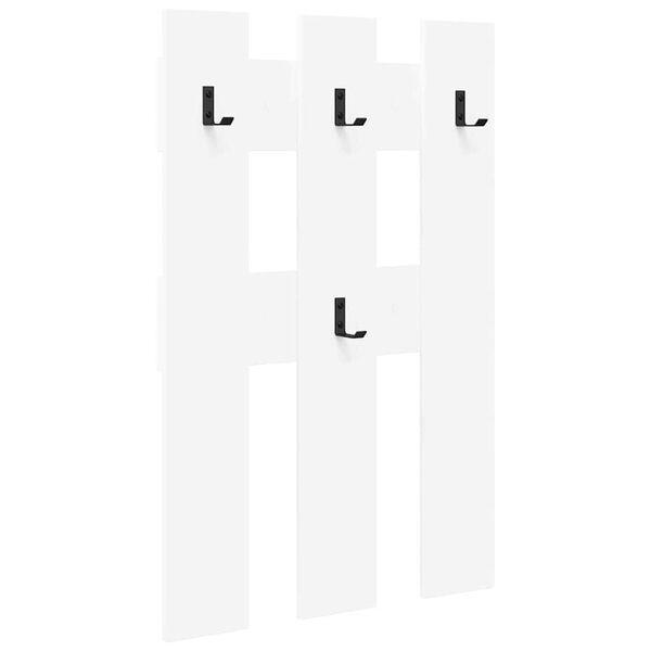 vidaXL Sienas pakaramais Balts 65 x 3 x 100 cm Inženierijas koks