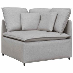 vidaXL modulārs stūra dīvāns ar spilveniem, mākoņpelēks, 100 cm