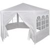 vidaXL nojume ar 6 sānu sienām, balta, 2x2 m