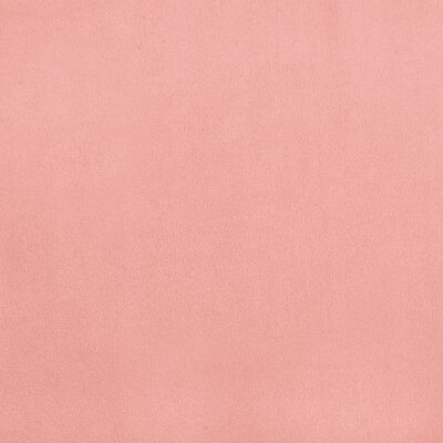 vidaXL atsperu gulta ar matraci, rozā samts, 200x200 cm
