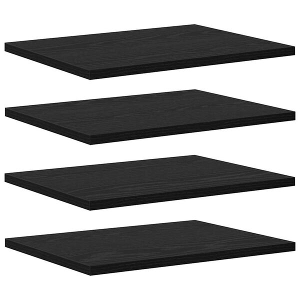 vidaXL Grāmatplaukta Paneļa 4 pcs Melna 40 x 30 x 1,5 cm