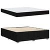 vidaXL Gultas rāmis ar matraci Melna 180 x 200 cm audums