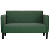 vidaXL Loveseat dīvāns, tum&scaron;i zaļ&scaron;, 109 cm, velveta audums