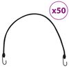 vidaXL gumijas auklas ar āķiem, atstarojo&scaron;as, 50 gab., 88 cm
