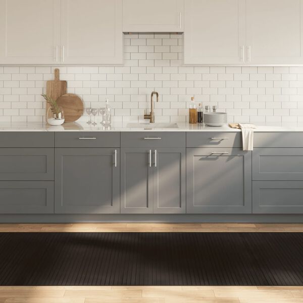 vidaXL paklājs, taisnstūra forma, tum&scaron;i brūns, 100x300 cm, bambuss