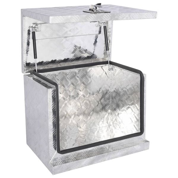 vidaXL kaste, 62x40x50 cm, alumīnijs, sudraba krāsā