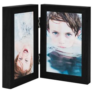 vidaXL 2-daļīgs foto rāmis, kolāža, melns, 2x(21x29,7 cm)