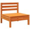 vidaXL dārza dīvāns, bez roku balstiem, vaska brūns, priedes masīvkoks