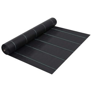 vidaXL augsnes pārsegs, PP, 1x10 m, melns