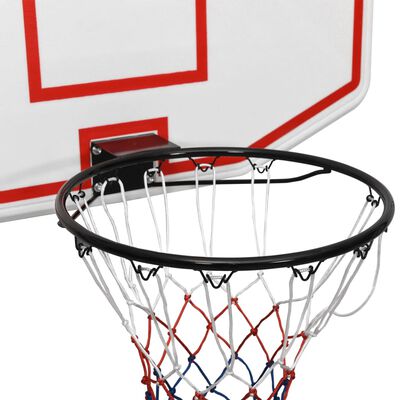 vidaXL basketbola vairogs, balts, 109x71x3 cm, polietilēns