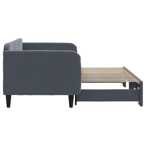 vidaXL dīvāngulta bez matrača, tum&scaron;i pelēks, 90x200 cm