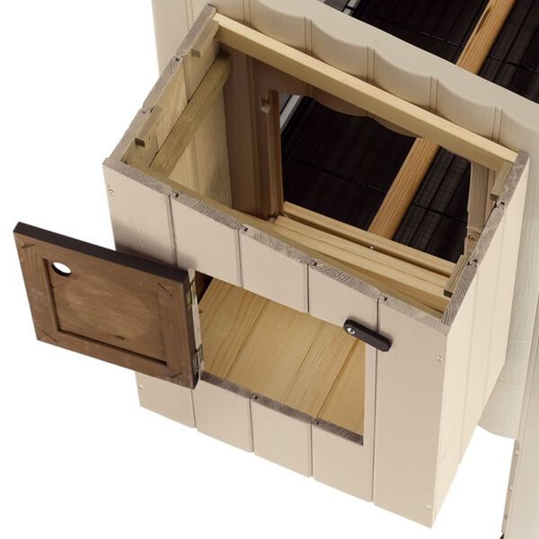 Ferplast vistu būris Happy Farm 120, plastmasa, bē&scaron;s, 57320000