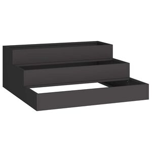 vidaXL Dārza stādītājs Melna 90 x 90 x 35 cm Auksti velmēta tērauds