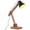 vidaXL galda lampa, industriāls dizains, melna, 58x18x90 cm, E27