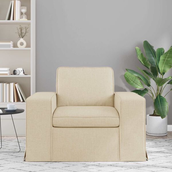 vidaXL Dīvāns 60cm Krēmkrāsa Metāls