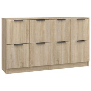 vidaXL kumodes, 2 gab., ozolkoka krāsa, 60x30x70 cm, inženierijas koks