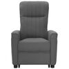 vidaXL atpūtas krēsls, paceļams, tum&scaron;i pelēks audums