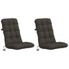 vidaXL 2-Daļu Augsta Atzveltne Krēslu Spilveni VIANEN 2 pcs Antracīta