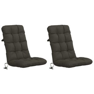 vidaXL 2-Daļu Augsta Atzveltne Krēslu Spilveni VIANEN 2 pcs Antracīta