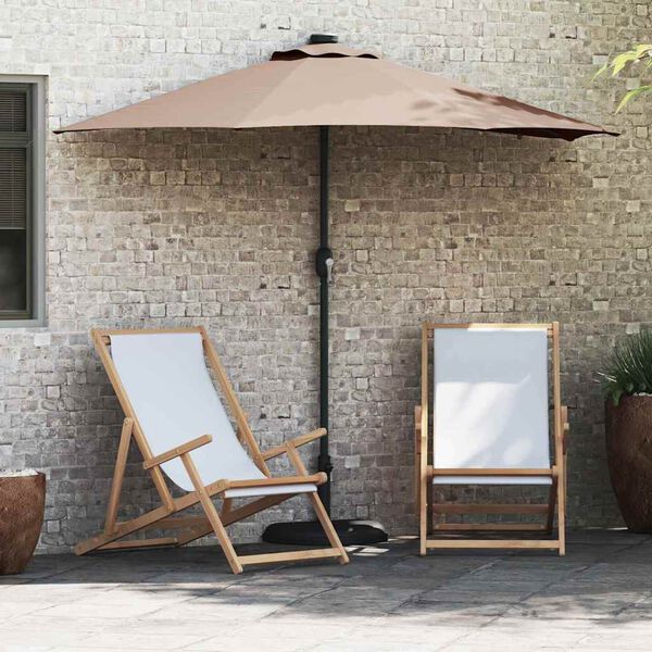 vidaXL Dārza parasols Pelēkbrūna 294 x 150 x 223 cm