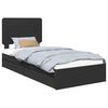 vidaXL Glabā&scaron;anas gulta Regulējams Melna 75 x 190 cm Inženierijas koks