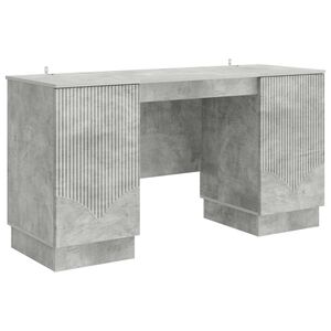 vidaXL Galds Betona pelēks 142,5 x 50 x 75 cm Inženierijas koks