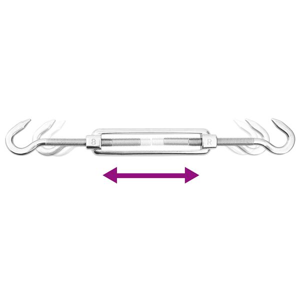 vidaXL 8-daļīgs saulessarga stiprinājumu komplekts, nerūsējo&scaron;s tērauds