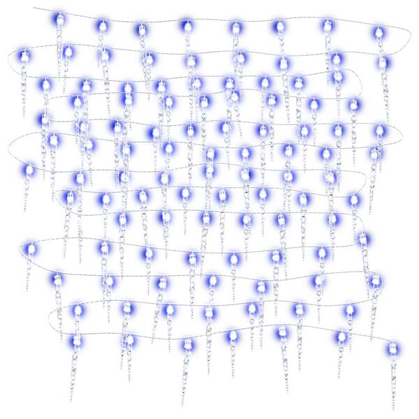 vidaXL Ziemassvētku lampiņas lāsteku formā, 200 LED, 20 m, PVC, akrils