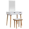 vidaXL Tualetes galda komplekts FAUSKE 3 gab. Balts 76 x 50 x 143 cm