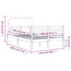 vidaXL gultas rāmis ar galvgali, balts, divvietīgs, masīvkoks