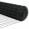 vidaXL Eiropas žogs Pelēka 0.4 x 25 m PVC pārklāts dzelzs