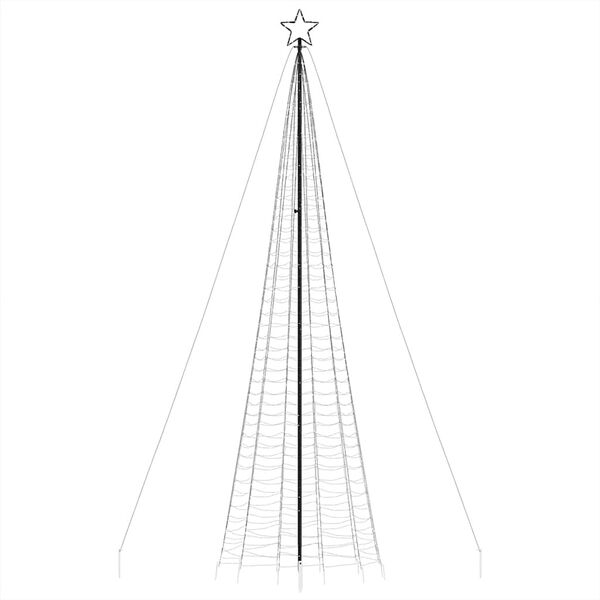 vidaXL LED Ziemassvētku eglīte ar tapas 1534 LED Krāsains 500 cm