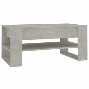 vidaXL kafijas galdiņ&scaron;, betona pelēks, 102x55x45 cm, inženierijas koks