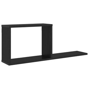vidaXL Peldo&scaron;ie plaukti Melns ozols 80 x 15 x 30 cm Inženierijas koks