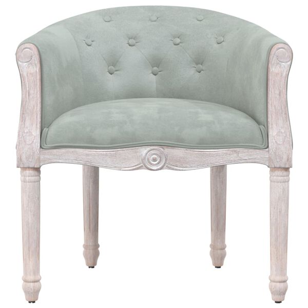 vidaXL virtuves krēsls, gai&scaron;i pelēks samts