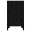vidaXL veļas kaste, melna, 44x44x76 cm, priedes masīvkoks