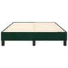 vidaXL gultas rāmis ar atsperēm, tum&scaron;i zaļ&scaron; samts, 120x200 cm
