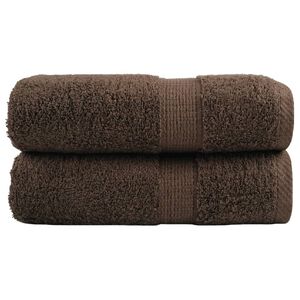 vidaXL augstākās kvalitātes dvieļi, SOLUND, 2 gab., brūni, 30x30 cm, 600 g/m&sup2;