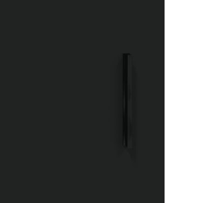 vidaXL sienas skapītis, melns, 60x31x60 cm, inženierijas koks
