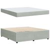 vidaXL Gultas rāmis ar matraci Gai&scaron;i pelēks 180 x 200 cm audums