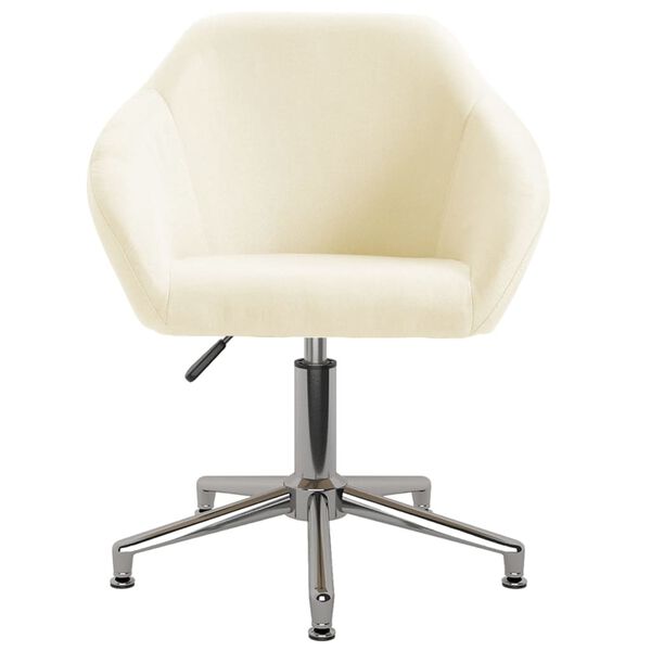 vidaXL grozāms virtuves krēsls, krēmkrāsas audums